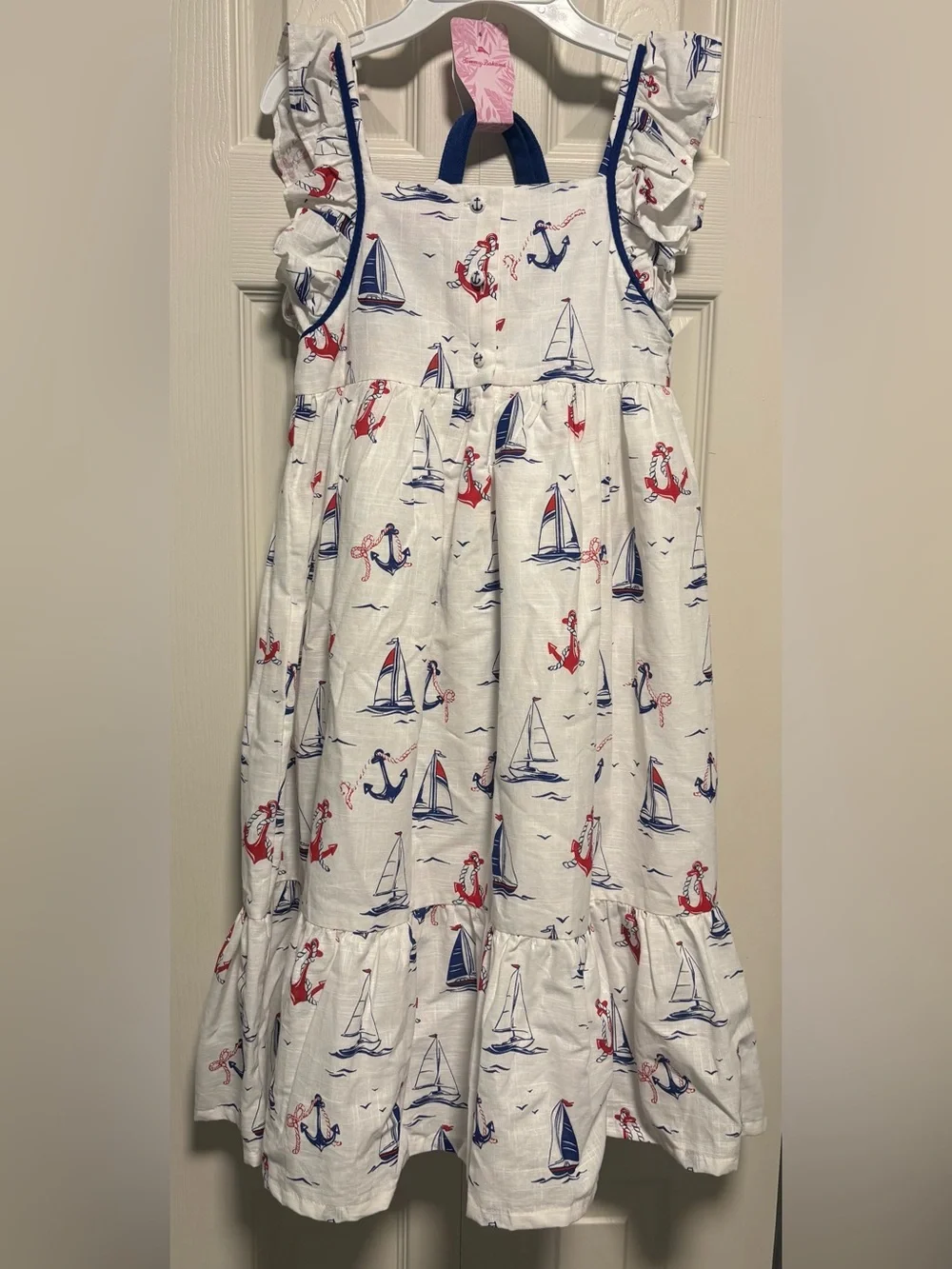 NWT Tommy Bahama Girls Nautical Summer Dress with Tote